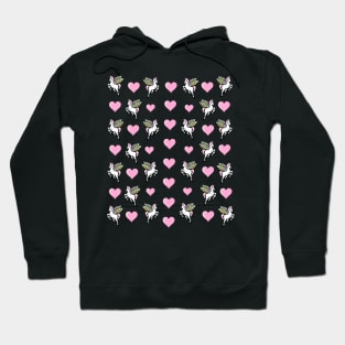 Pegasus and Pink Hearts Hoodie